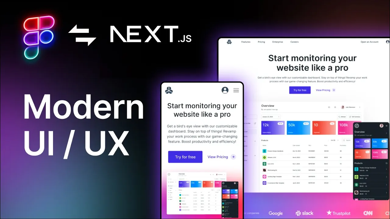 Create a modern UI/UX Website