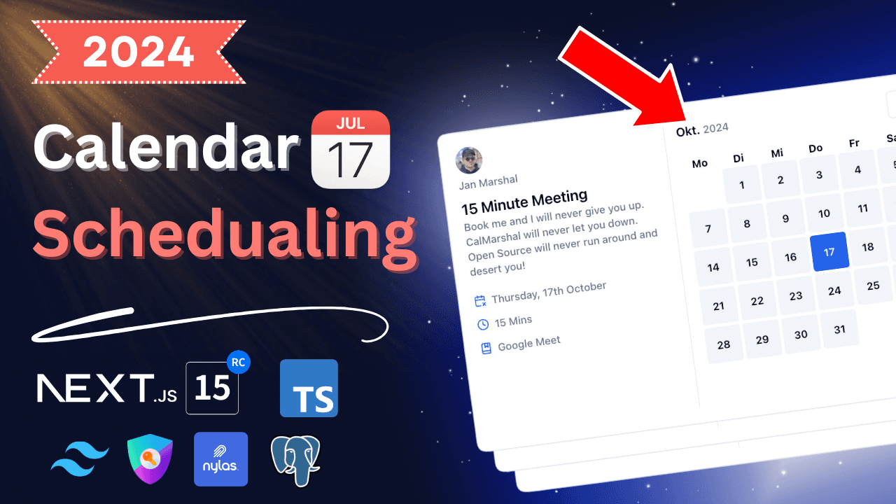 Create a Scheduling Platform using Next.js 15