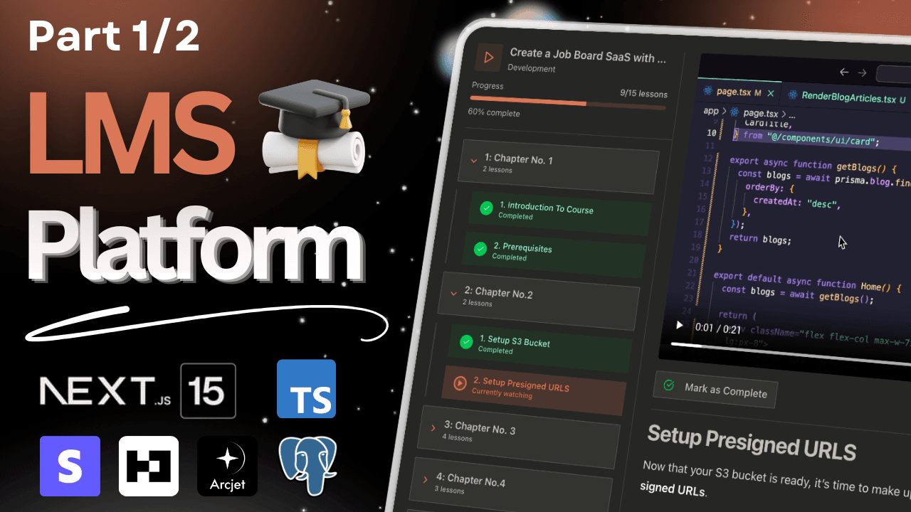 Create a LMS Course Platform with Next.js